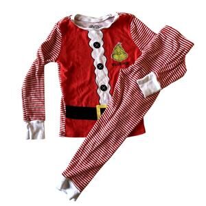 Dr Seuss The Grinch Holiday Pajamas - Mr Grinch Santa Suit - 5T